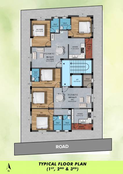  dream-castle Dream Castle Cluster Plan from 1st to 3rd Floor
