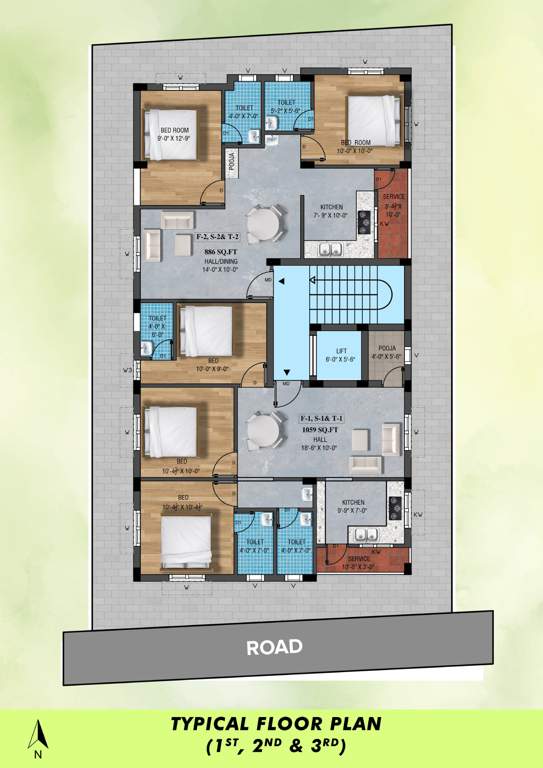  dream castle Dream Castle Cluster Plan from 1st to 3rd Floor