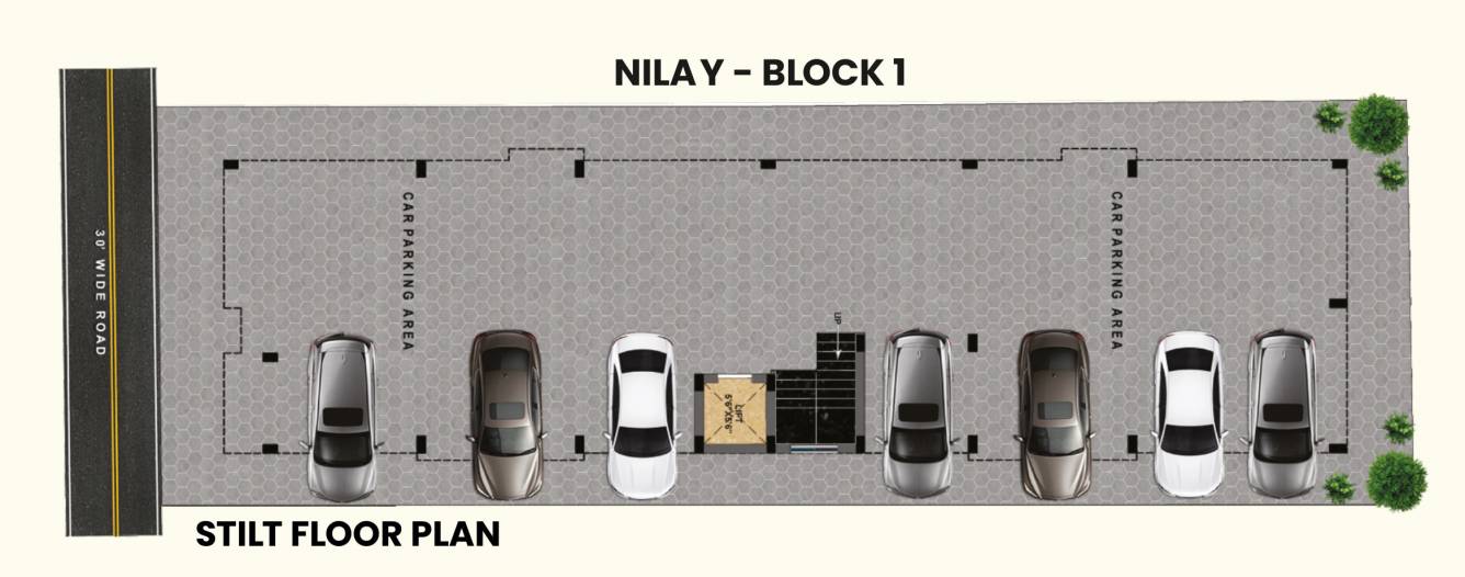  nilay and nivas Nilay Cluster Plan for ground Floor