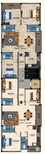  nilay-and-nivas Nivas Cluster Plan from 1st to 3rd Floor