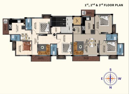  golden-stone Golden Stone Cluster Plan from 1st to 3rd Floor
