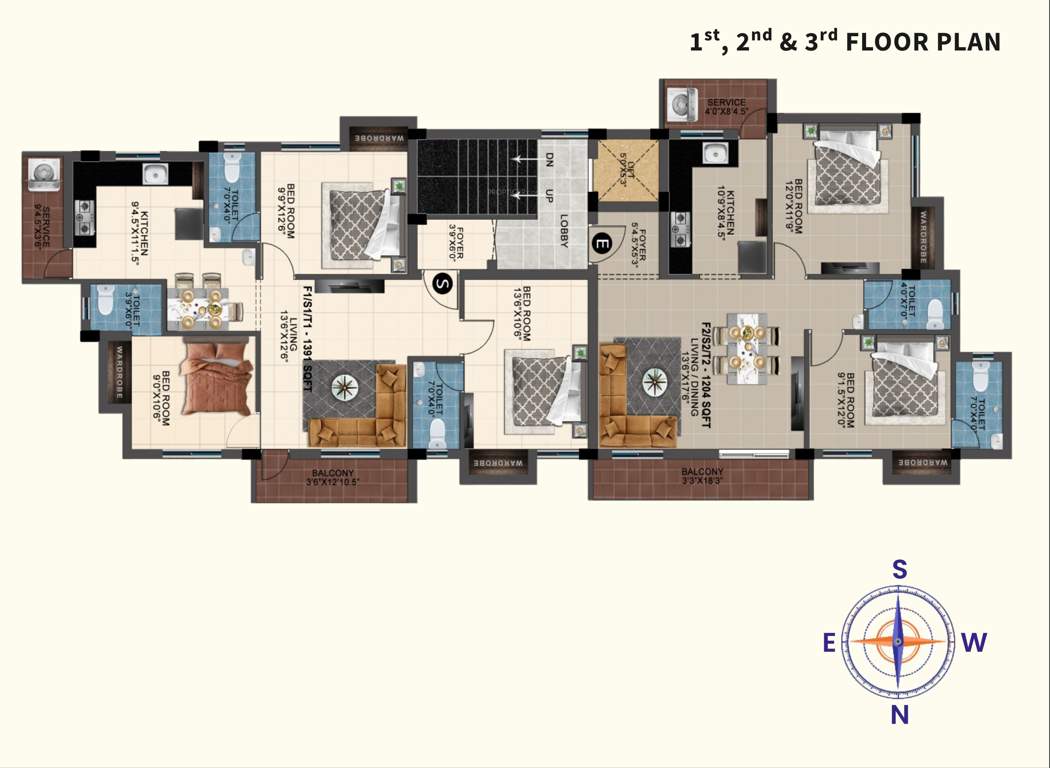  golden stone Golden Stone Cluster Plan from 1st to 3rd Floor