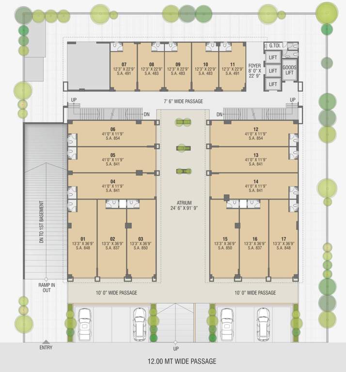  sukrut business park Sukrut Business Park Cluster Plan For Ground Floor