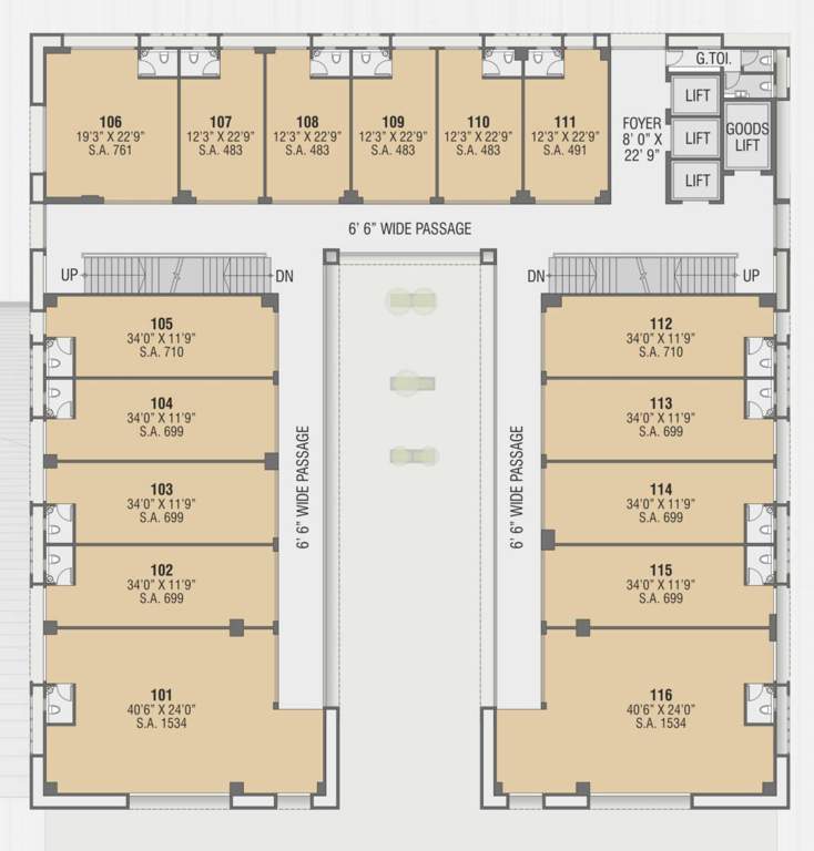  sukrut business park Sukrut Business Park Cluster Plan From 1st To 6th Floor