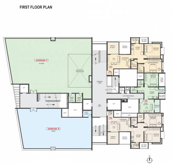  rucha-phase-ii Rucha Phase II Commercial Cluster Plan for 1st Floor