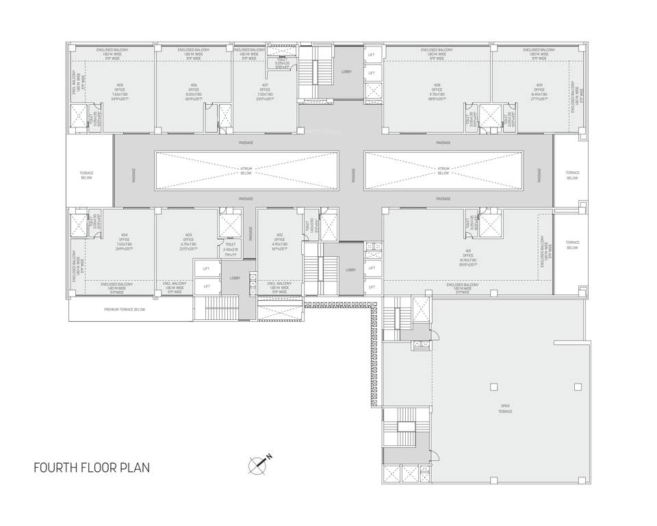  waters edge phase vi G Commercial And It Building Water Square Cluster Plan for 4th Floor