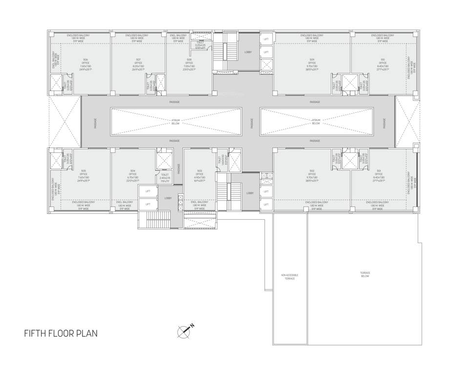  waters edge phase vi G Commercial And It Building Water Square Cluster Plan for 5th Floor