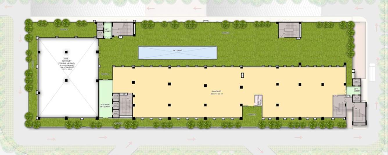  food court mohali walk Food Court Mohali Walk Cluster Plan for 6th Floor