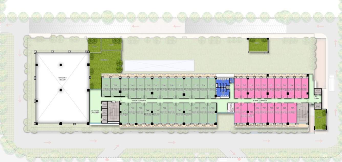  food court mohali walk Food Court Mohali Walk Cluster Plan for 7th Floor