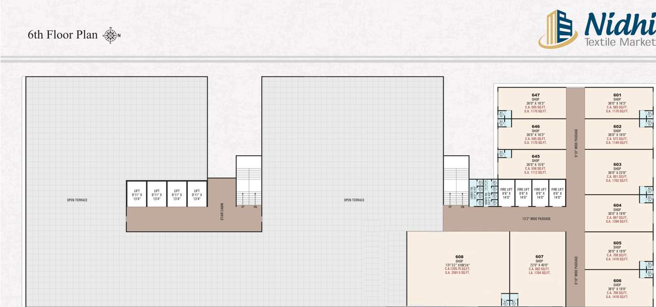  nidhi textile market 1 Cluster Plan For 6th Floor