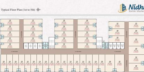  nidhi-textile-market 1 Cluster Plan From 1st To 5th Floor