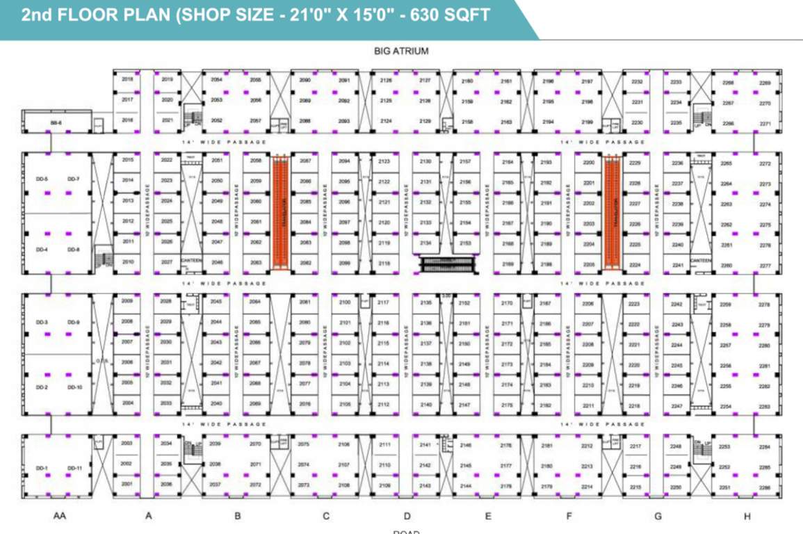 radha raman textile market phase 1 A Cluster Plan For 2nd Floor