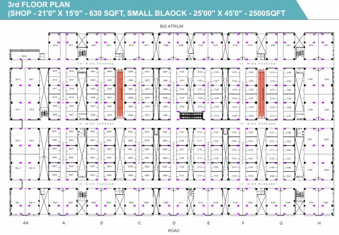 radha raman textile market phase 1 A Cluster Plan For 3rd Floor