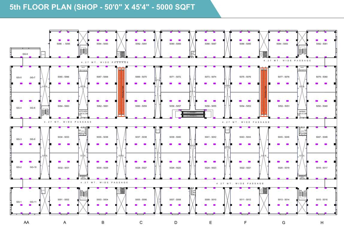 radha raman textile market phase 1 A Cluster Plan For 5th Floor