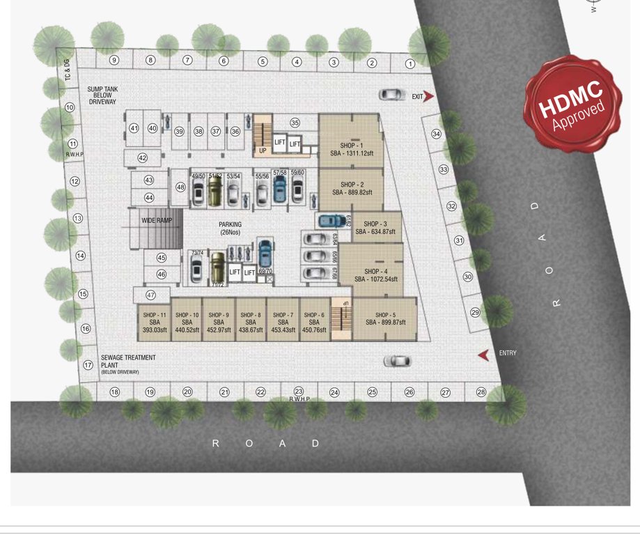  nebula siddeshwara ORCHID And EMERALS Cluster Plan for ground Floor