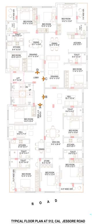  manasa tower Manasa Tower Cluster Plan from 1st to 6th Floor