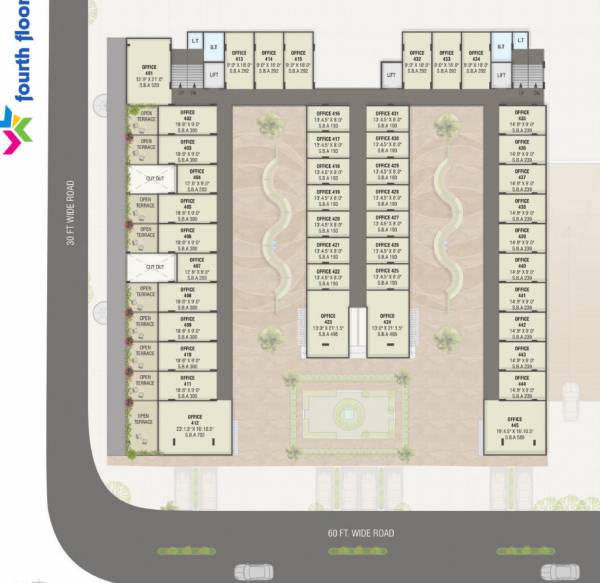  venture Block  1 Cluster Plan For 4th Floor