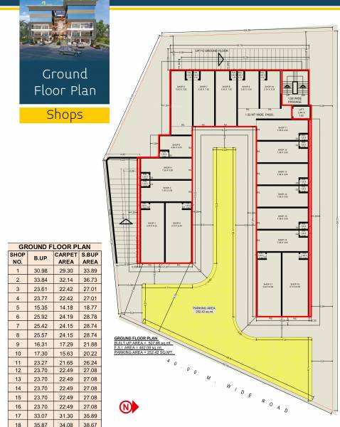  akshar-plaza Tower 1 Cluster Plan For Ground Floor