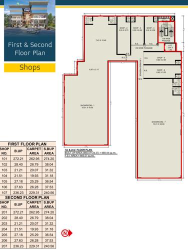 akshar-plaza Tower 1 Cluster Plan From 1st To 2nd Floor