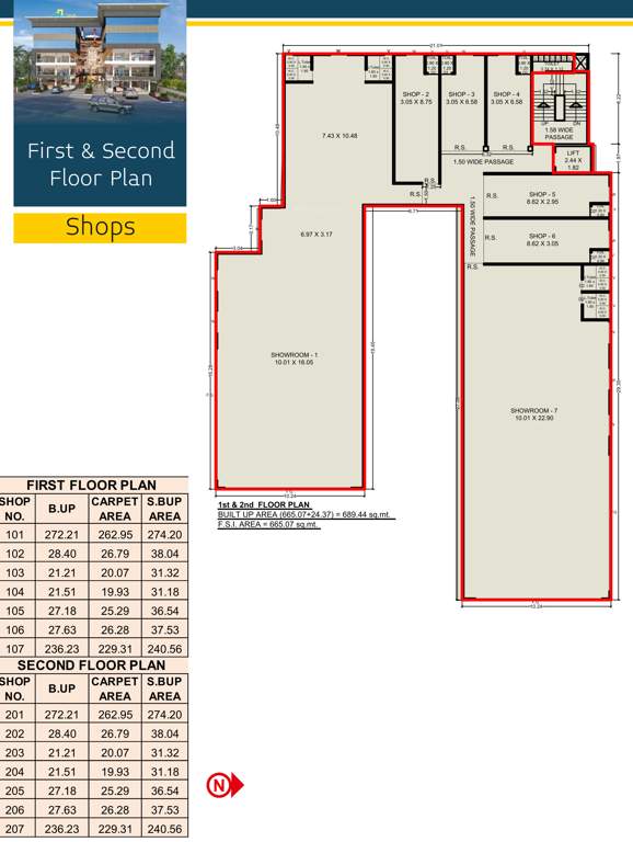 akshar plaza Tower 1 Cluster Plan From 1st To 2nd Floor