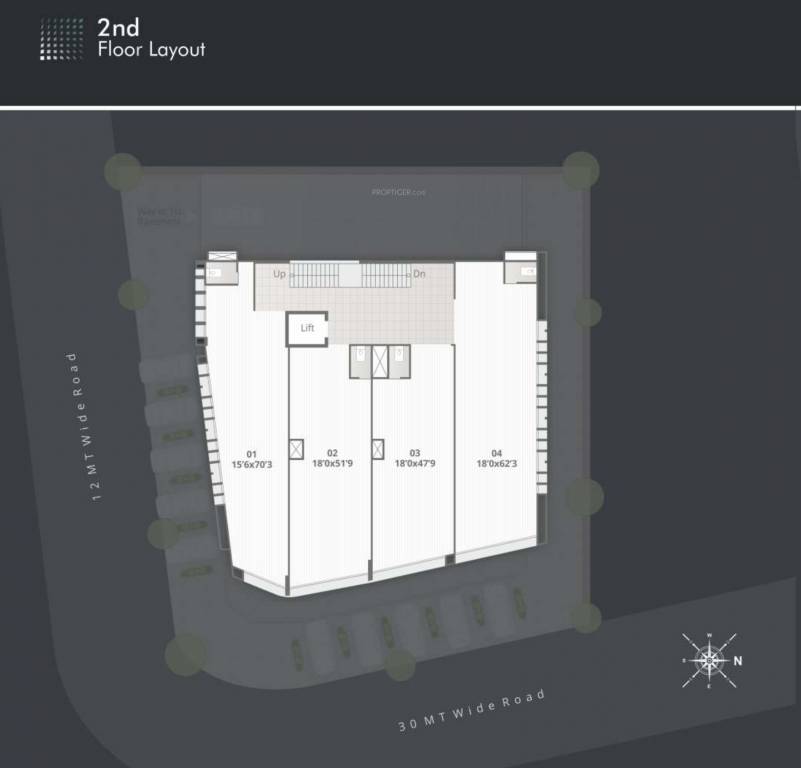 business square Block A Cluster Plan For 2nd Floor