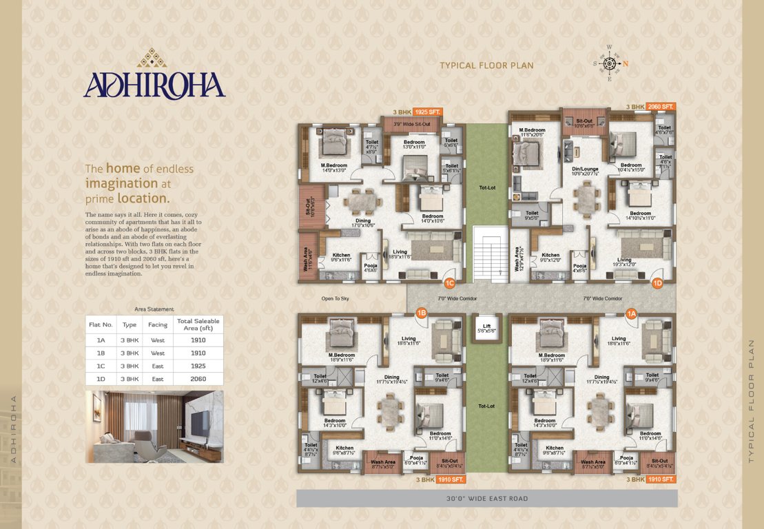  adhiroha Adhiroha Cluster Plan from 1st to 5th Floor