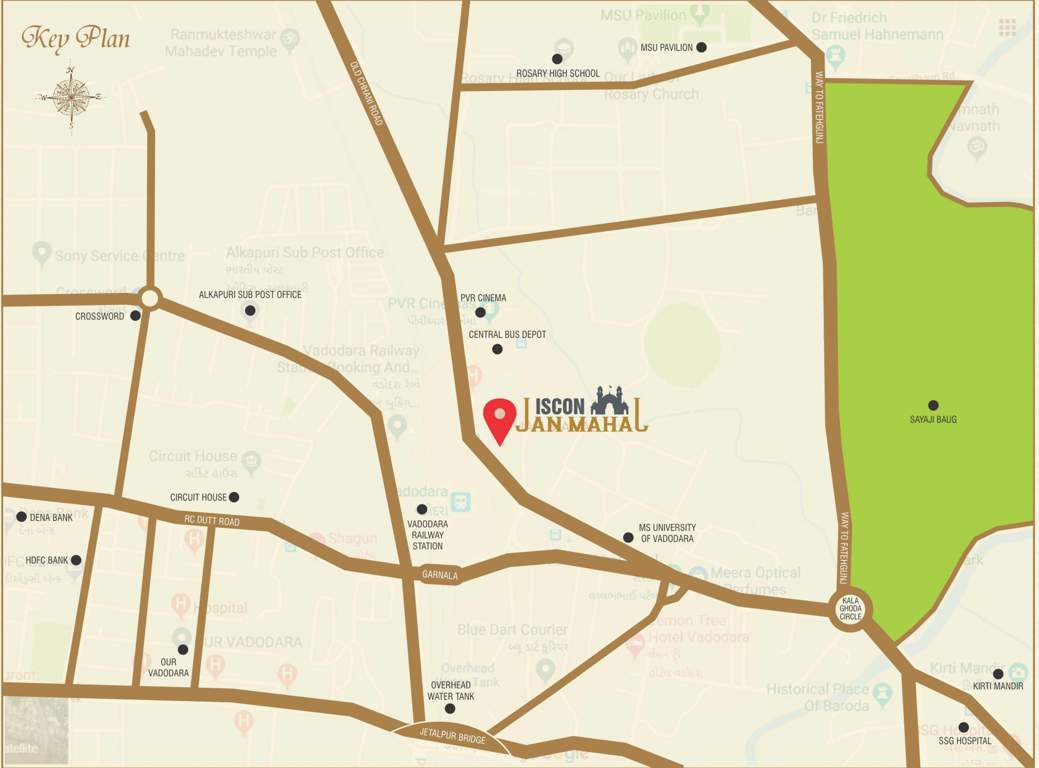  jan mahal Location Plan