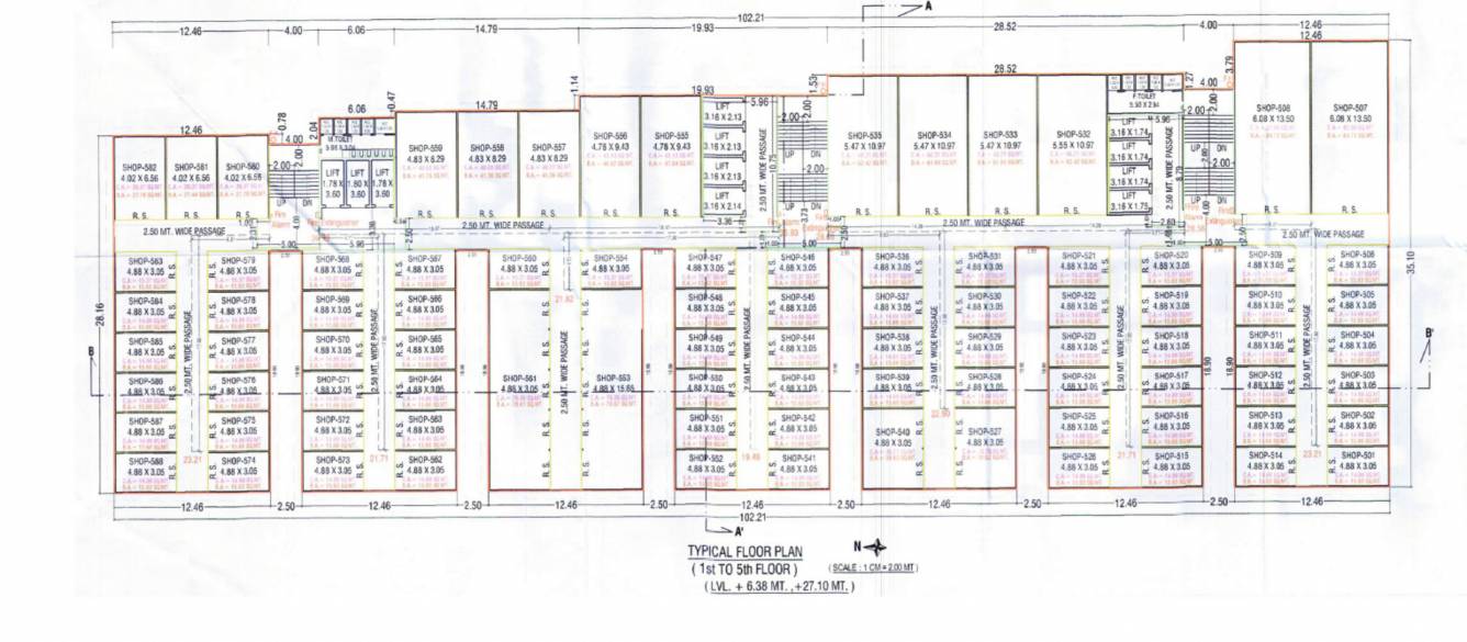 textile market 2 1 Cluster Plan From 1st To 5th Floor