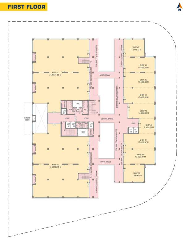  the baroda crossway A+B Cluster Plan For 1st Floor