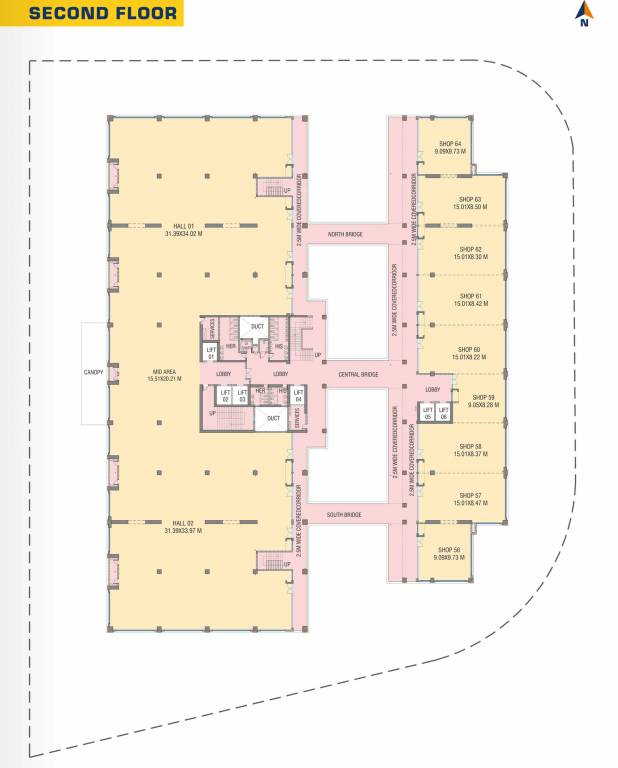  the baroda crossway A+B Cluster Plan For 2nd Floor