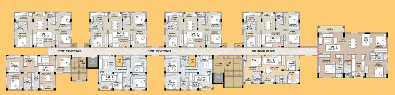  cosmos prashil Cosmos Prashil Cluster Plan For 5th Floor