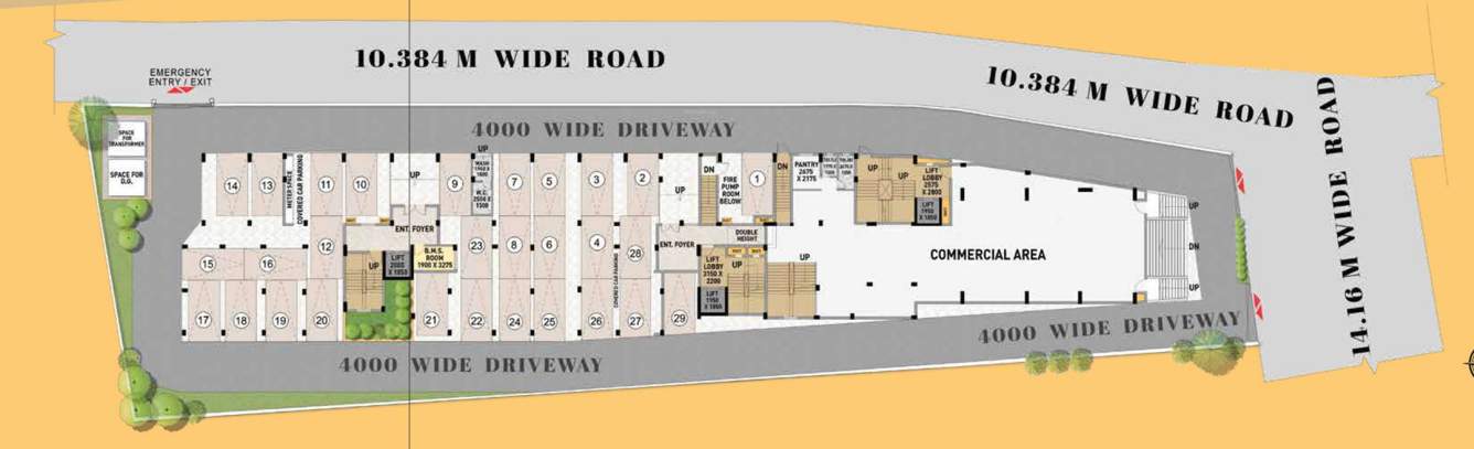  cosmos prashil Cosmos Prashil Cluster Plan For Ground Floor