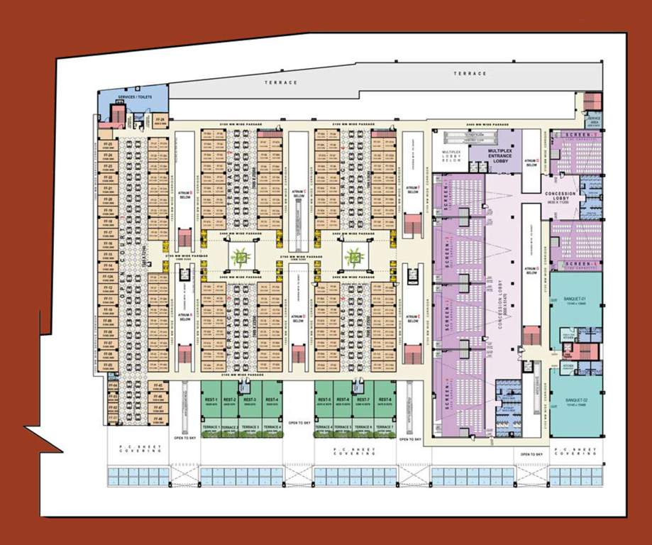 aero mall pocket 1 Gaur Aero Mall Pocket 1 Cluster Plan for 1st Floor