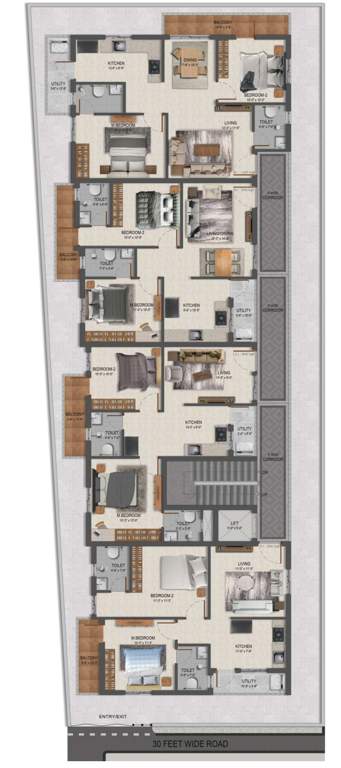  blossom Blossom Cluster Plan For Typical Floor Plan