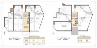  vedant-empire-phase-iii-wing-c-cliffton Vedant Empire Phase III Wing C-Cliffton Cluster Plan from ground to 3rd Floor