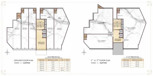  vedant-empire-phase-iii-wing-c-cliffton Vedant Empire Phase III Wing C-Cliffton Cluster Plan from ground to 3rd Floor