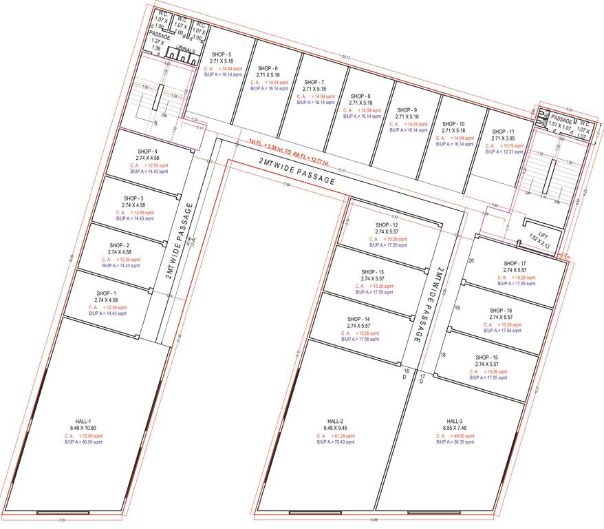 trade center Trade Center Cluster Plan From 1st To 4th Floor