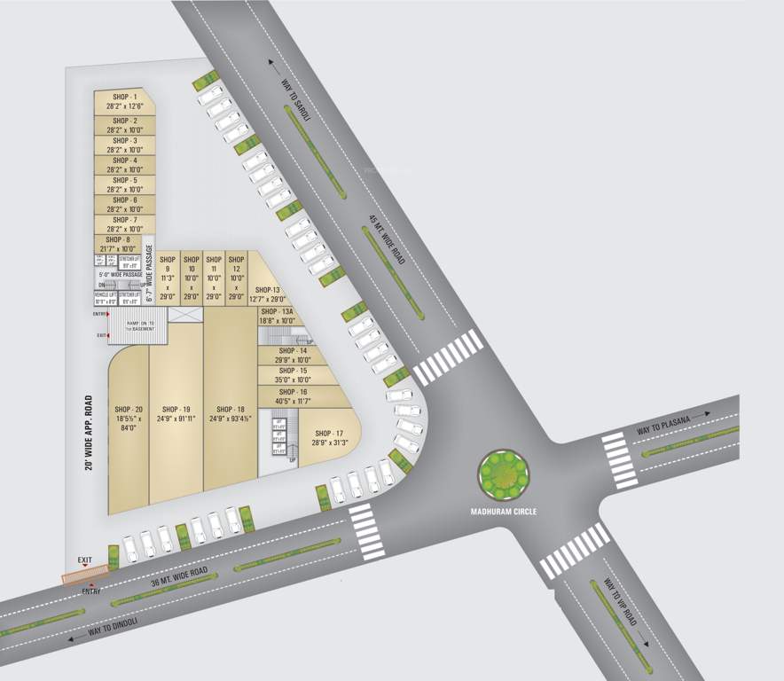 madhuram arcade 2 Madhuram Arcade 2 Cluster Plan For Ground Floor