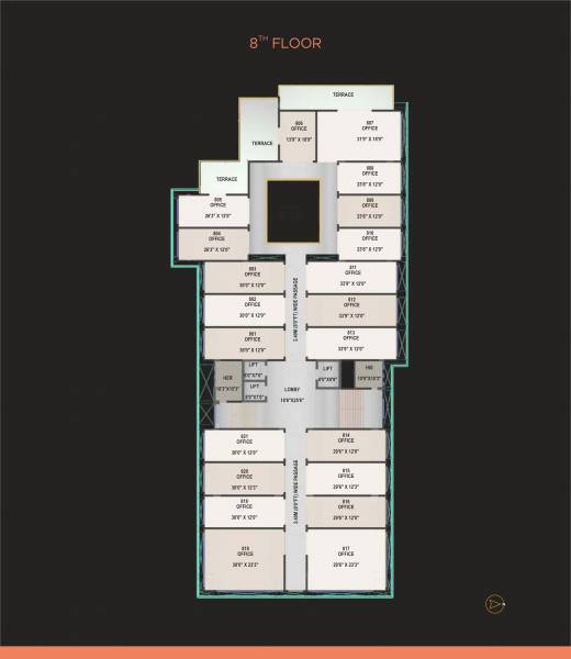  gujral-arcade Gujral Arcade Cluster Plan for 8th Floor