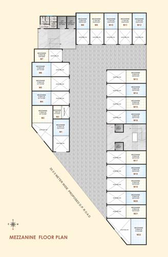  ananta-arcade Ananta Arcade Cluster Plan for Mezzaine Floor