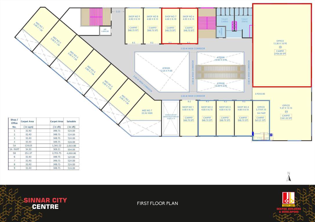  sinnar city center Sinnar City Center Cluster Plan for 1st Floor