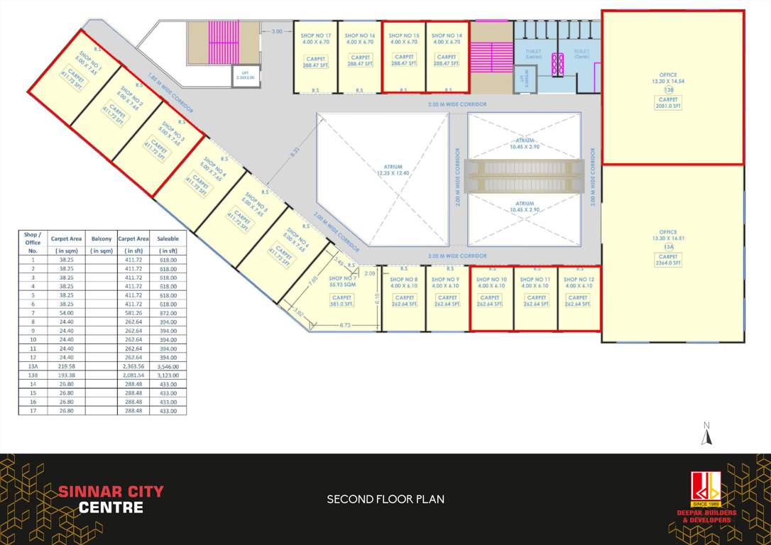  sinnar city center Sinnar City Center Cluster Plan for 2nd Floor