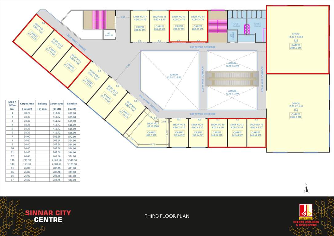  sinnar city center Sinnar City Center Cluster Plan for 3rd Floor