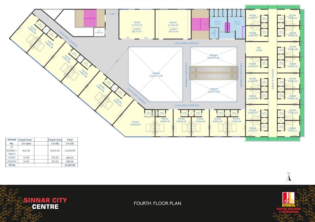  sinnar city center Sinnar City Center Cluster Plan for 4th Floor
