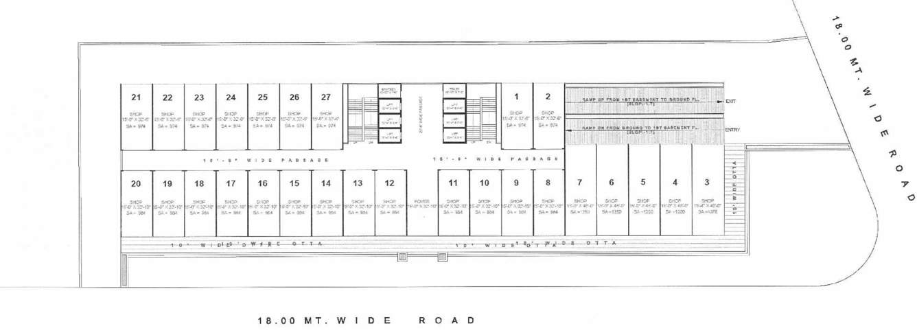  radha madhav textile market Radha Madhav Textile Market Cluster Plan For Ground Floor