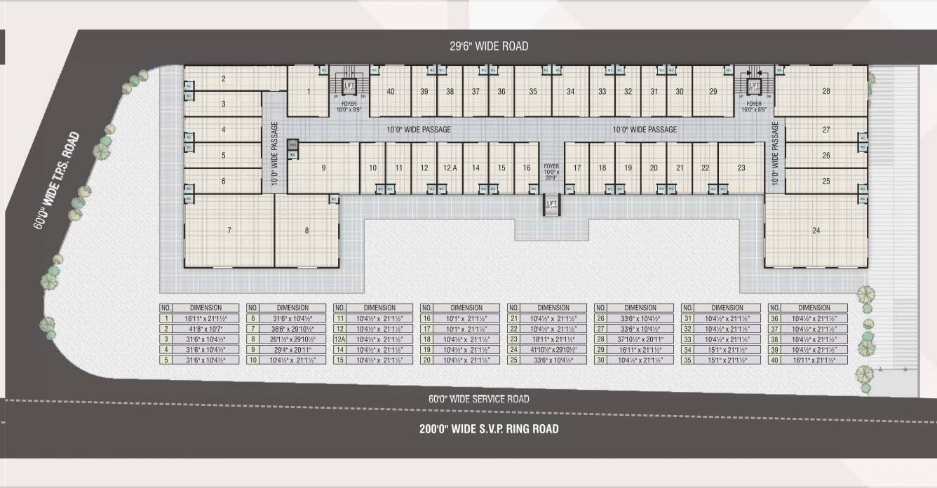  krish arcade Block A Cluster Plan From 3rd To 4th Floor