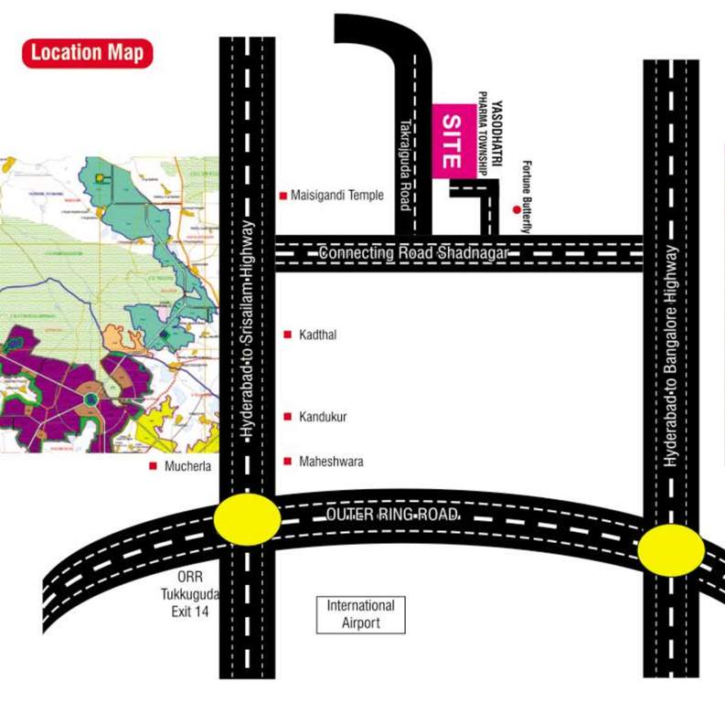  yasodhatri pharma township Location Plan