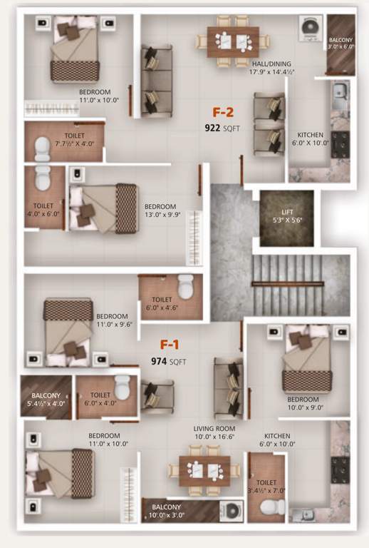  hariharan apartment Hariharan Apartment Cluster Plan For 1st Floor
