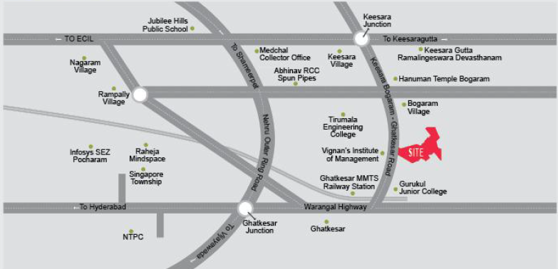  devaki meadows Location Plan