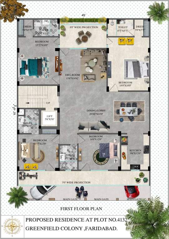 luxury floors 290 sq yd Luxury Floors 290 Sq Yd Cluster Plan